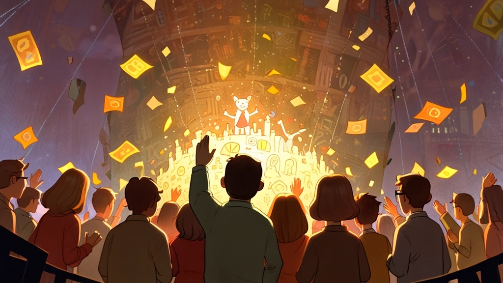 Prompt 1: Stock Market: A Friendly Guide to Passive Income/imagine prompt: A whimsical digital illustration inspired by Shaun Tan, depicting a friendly guide leading a diverse group of people through a vibrant, colorful stock market landscape. The scene shows floating charts, coins, and stock symbols in the air. The guide has a warm, welcoming expression, while the followers look curious and excited. Soft, warm lighting creates a cozy atmosphere, emphasizing the friendly nature of the guide. --v 5 --stylize 1000 --ar 16:9 8k upscale